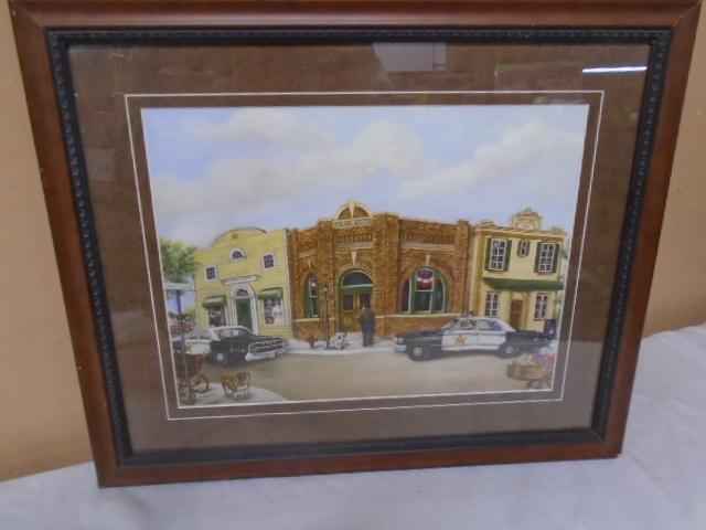 Signed Framed Police Station Print