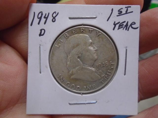 1948 D Mint Franklin Half Dollar