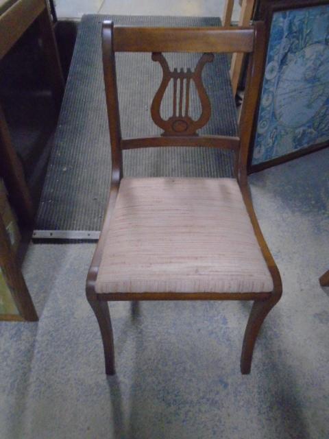 Antique Side Chair w/Harp in Back