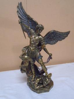 Saint Michael Bromze Finish Metal Statue