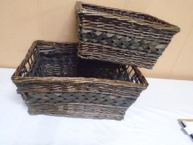 2 Pc. Wicker Basket Set