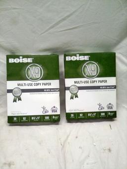 Qty. 2 Boise, X-9, Multi-use Copy Paper, 500 Sheets Per Pack