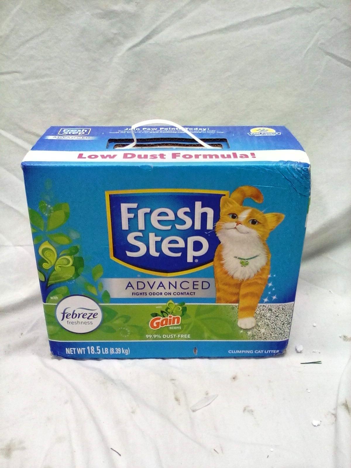 Fresh Step Advanced Low Dust Formula 18.5 lb Box Kitty Litter Gain Scent