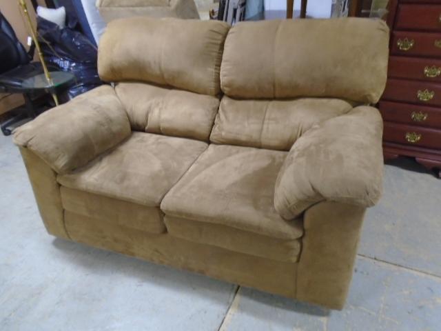 Light Brown Microfiber Love Seat