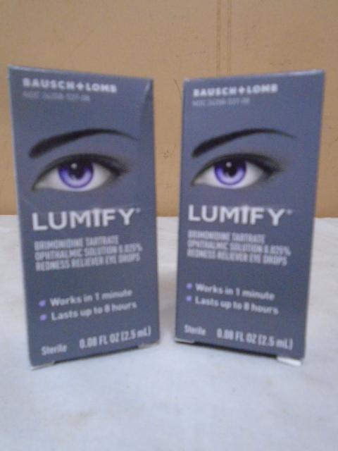 2 Bottles of Bausch & Lomb Lumify Eye Drops
