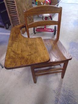 Antique Woodem School Desk