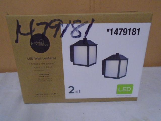 Set of 2 LED Wall Lanterns