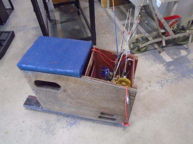 Ice Fishing Box w/ Poles & accessories