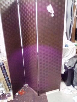 70" Tall 3 Panel Hinged Folding Room Divider 18" wide panels