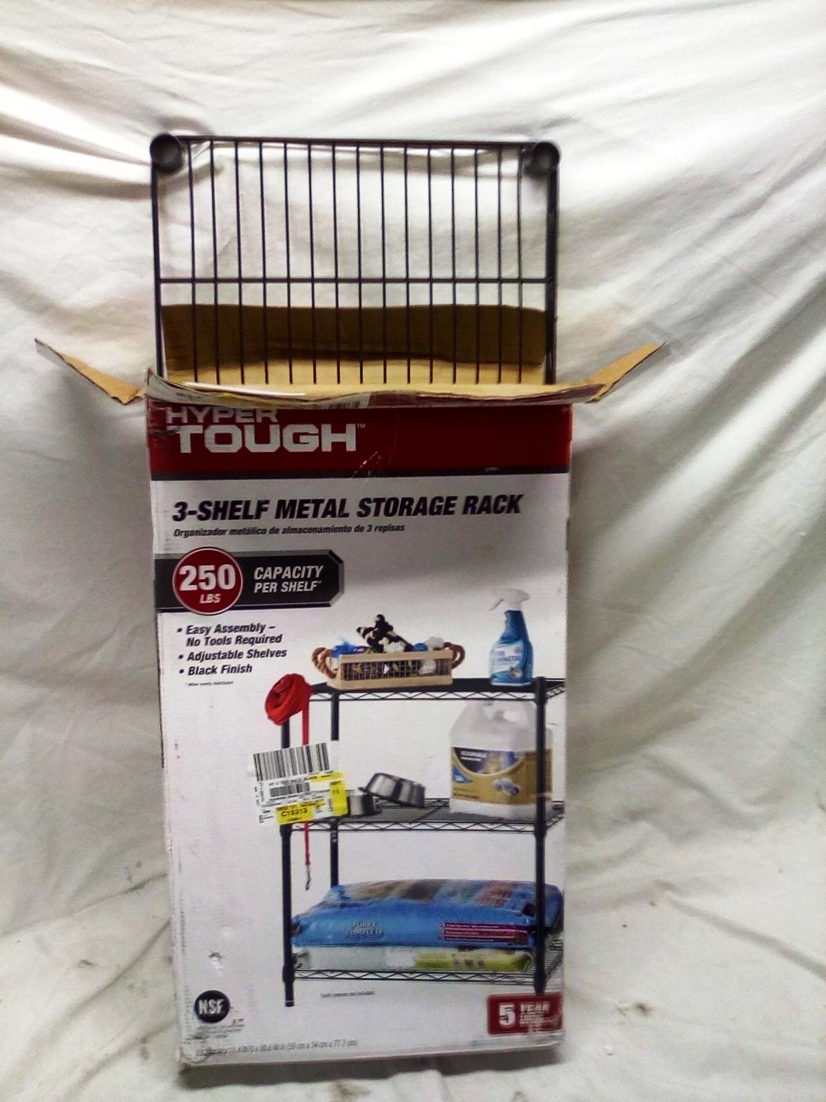 Three Shelf Metal Storage Rack (Dims seen in pic 2)