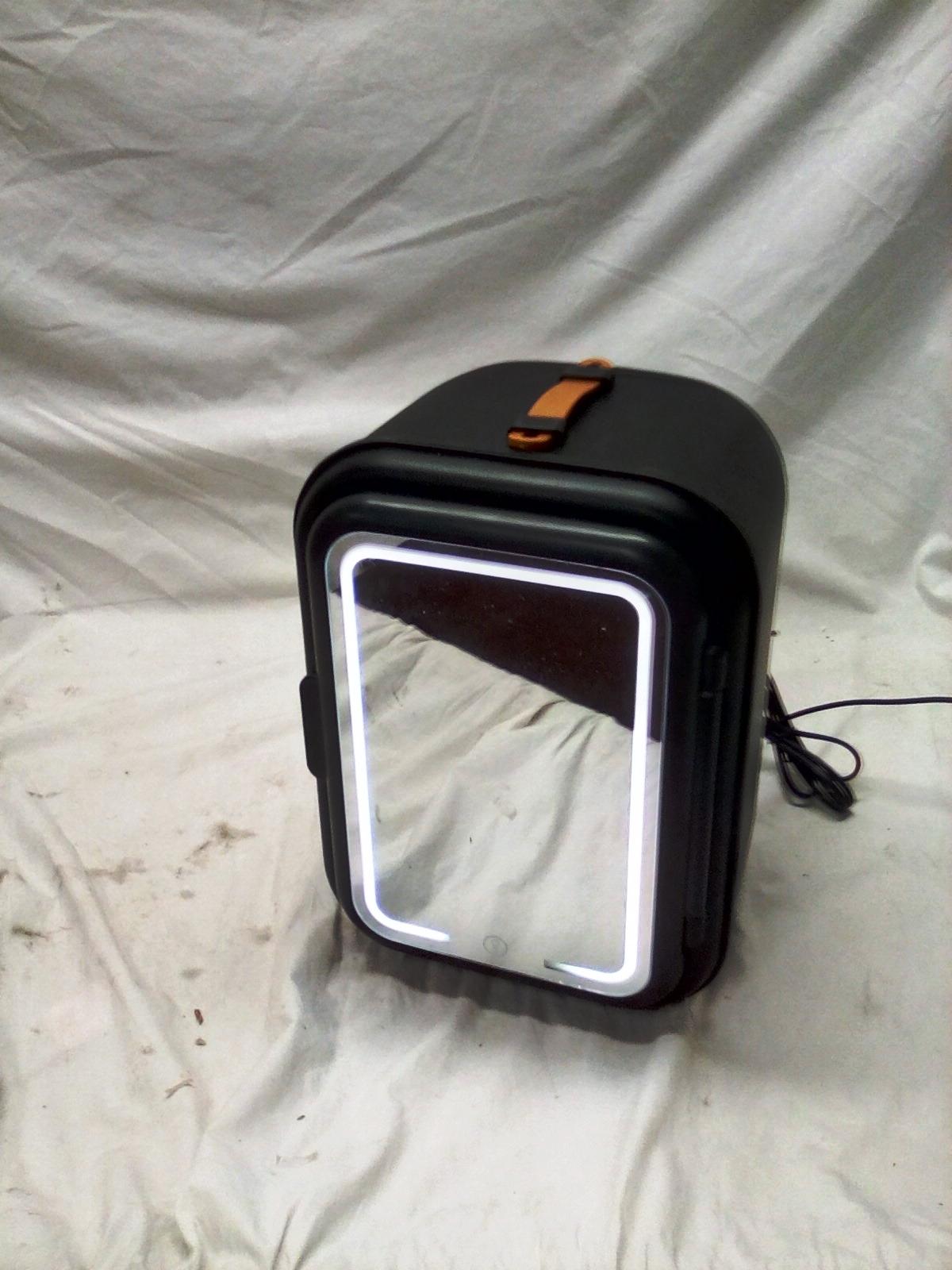 Cooseon Portable Mirrored Beauty Fridge/Warmer with LED Lighting