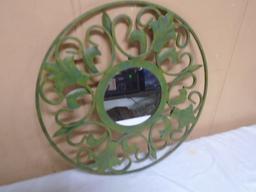 Round Metal Art Wall Mirror