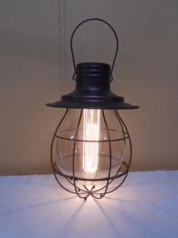 Vintage Look Metql and Glass LED Light