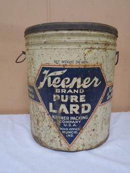 50lb Keener Brand Lard Can