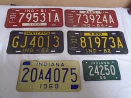 6pc Group of 1960s License Plates