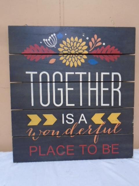 Wooden "Together" Wall Art