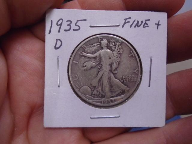 1935 D Mint Walking Liberty Half Dollar