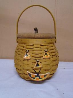 1995 Longaberger Pumpkin Patch Basket w/ Protector