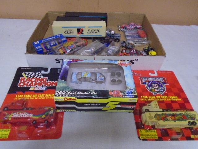 Large Group of Assorted Die Cast Cars & Trucks