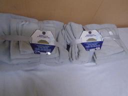 (2) 6 Pc. Antibacterial Towel Sets