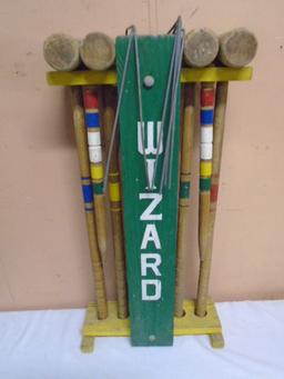 Vintage Wizard Croquet Set