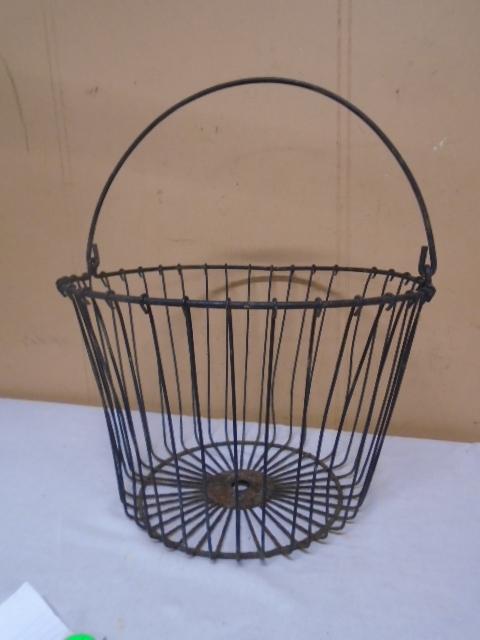 Vintage Wire Egg Basket