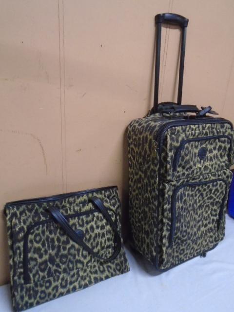 Ricardo Beverly Hills Rolling Suitcase w/ Tote Carry Bag
