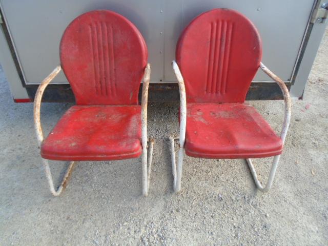 Pair of Vintage Outdoor Metal Chairs