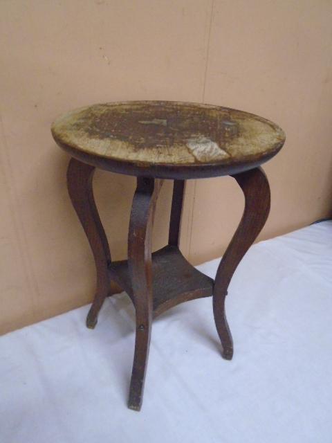 Antique Oak Plant Stand