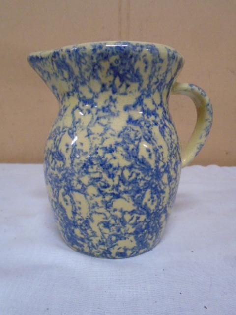 R.R.P. Roseville Spongeware Pitcher