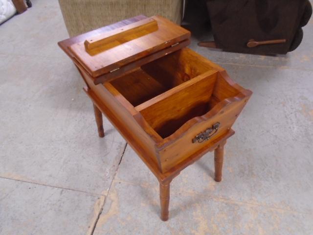 Beautiful Solid Wood Dough Box End Table