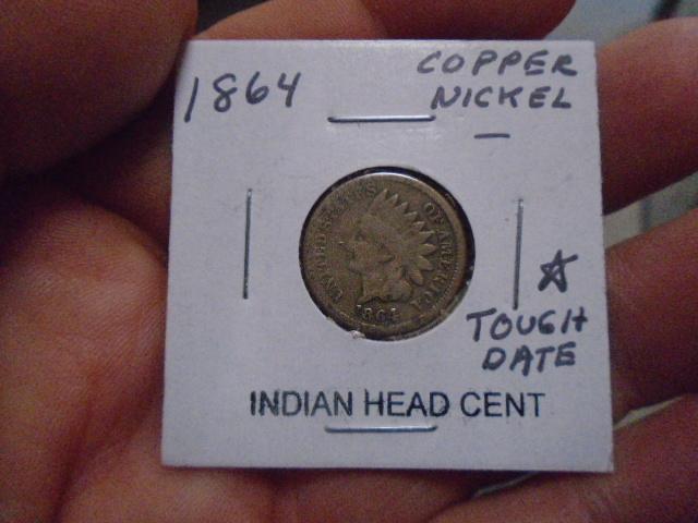 1864 Copper Nickel Indian Head Cent