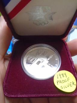 1984 Olympiad Silver Proof Dollar