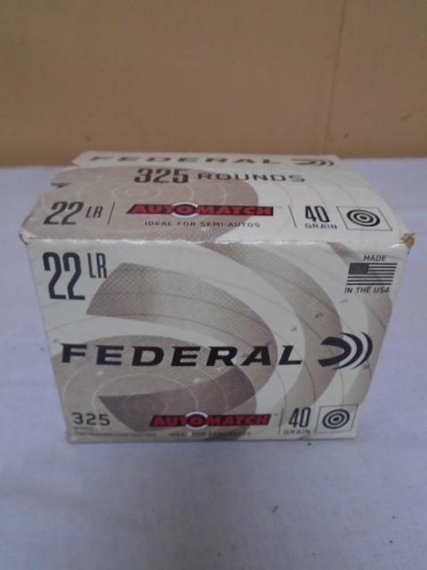 325 Round Box of Federal 22LR Rimfire Cartridges