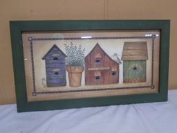 Framed Birdhouse Print