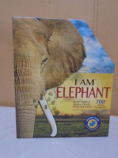 I Am Elephant Head Shaped 700 Pc. Jigsaw Puzzle