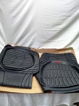 Three Piece Rubber Deep Cell Car Floor Mat Set