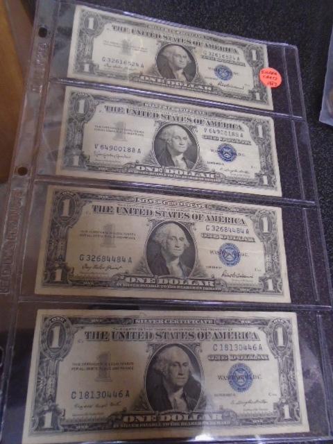 Group of (4) 1957 1 Dollar Silver Certificates