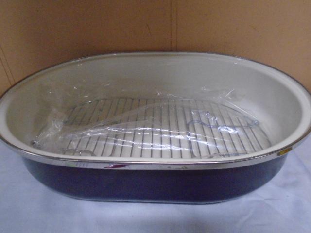 :arge Porcelain Over Steel Roaster