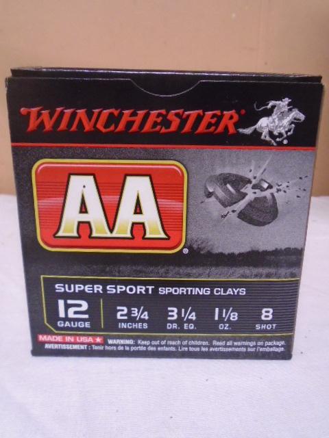 25 Round Box of Winchetser AA 12ga Shotgun Shells