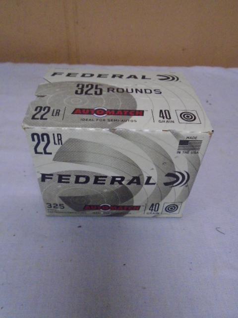 325 Round Box of Federal 22LR Rimfire Cartridges