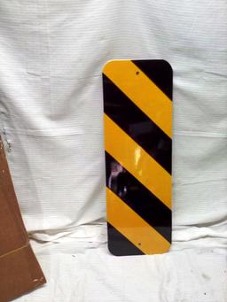 24"x8" Metal Caution Stprie Sign