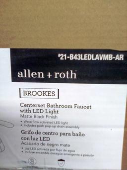 Allen+Roth Brookes Centerset Bathroom Faucet with LED Light
