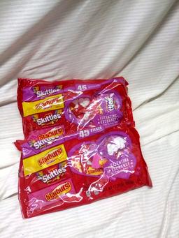 Qty. 2 Bags of Mixed Starburst and Skittles 45 pcs. Per 17.71 Oz Bag