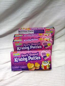 Qty. 4 Boxes SpongeBob Squarepants Gummie Krabby Patties