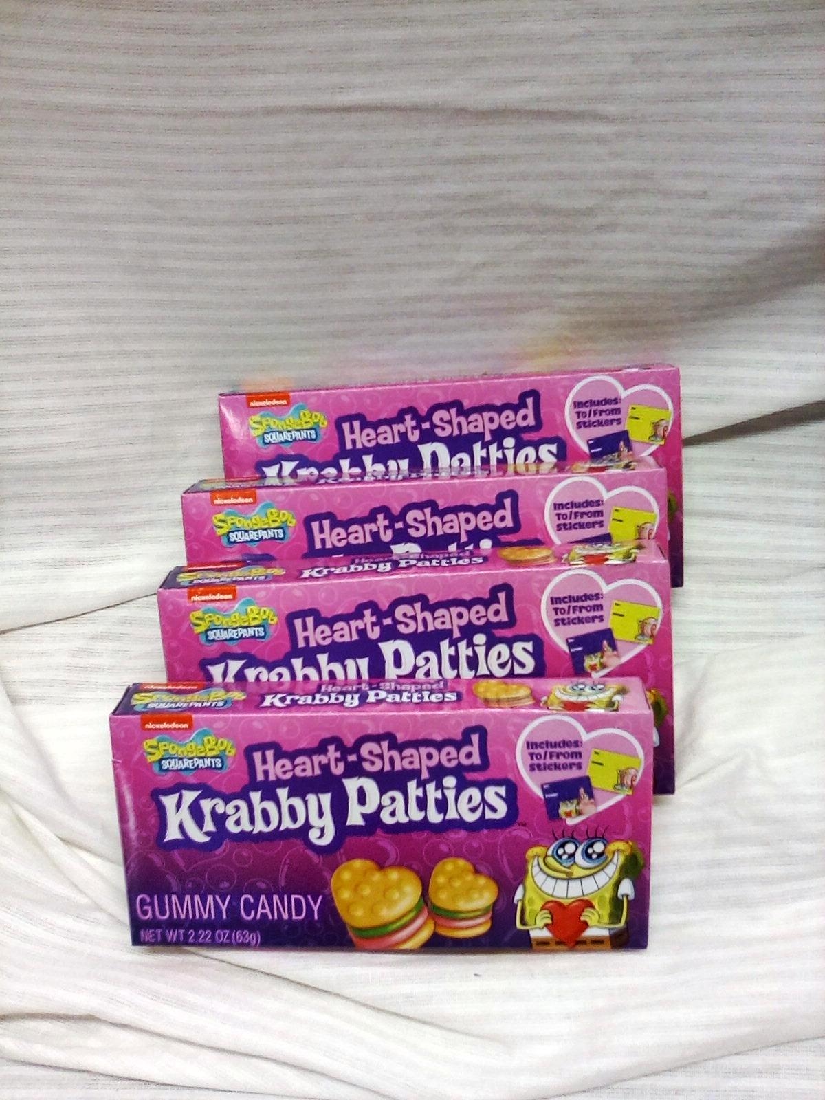 Qty. 4 Boxes SpongeBob Squarepants Gummie Krabby Patties