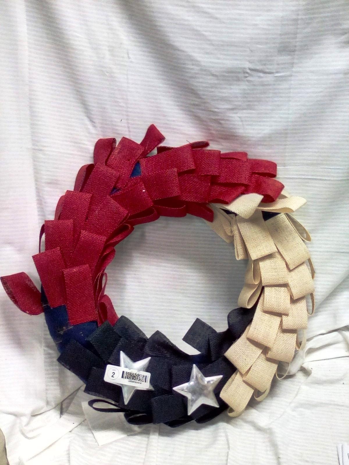 18" Red, White, & Blue Wreath