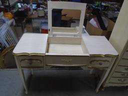 French Provincial Make-Up Vanity w/2 Drawers