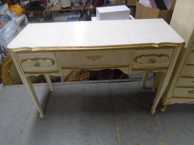 French Provincial Make-Up Vanity w/2 Drawers