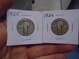 1925 and 1926 Standing Liberty Quarters